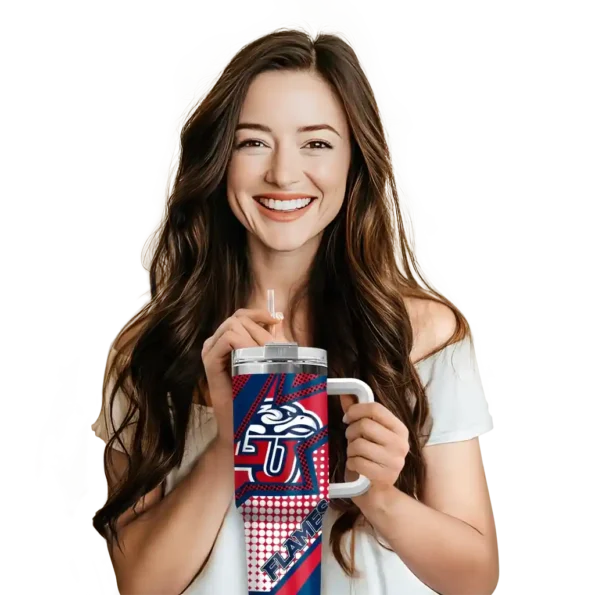 personalized liberty flames arrow burst red curved tumbler premium grade.webp