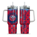 personalized liberty flames bullseye drips red curved tumbler best selling.webp