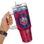 personalized liberty flames bullseye drips red curved tumbler best selling.webp