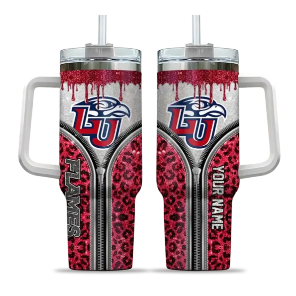 personalized liberty flames leopard zipper red curved tumbler best selling.webp