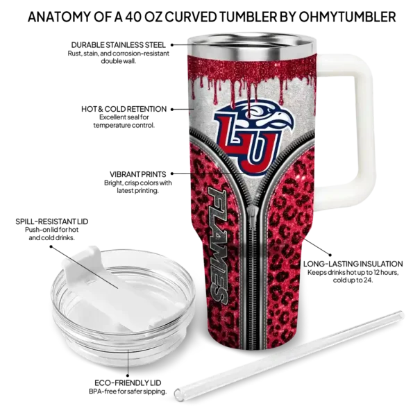 personalized liberty flames leopard zipper red curved tumbler new arrival.webp