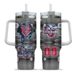 personalized liberty flames superman shield red gray curved tumbler best selling.webp