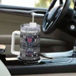 personalized liberty flames superman shield red gray curved tumbler best selling.webp