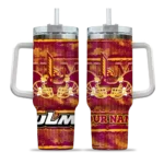 personalized louisiana monroe warhawks honey streaks red curved tumbler best selling.webp