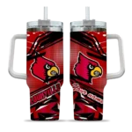 personalized louisville cardinals abstract paths red curved tumbler best selling.webp