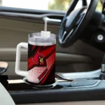 personalized louisville cardinals arrow burst red curved tumbler best selling.webp