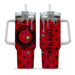 personalized louisville cardinals bullseye drips red curved tumbler best selling.webp