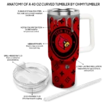 personalized louisville cardinals bullseye drips red curved tumbler best selling.webp