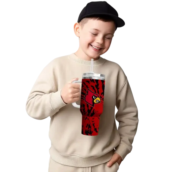 personalized louisville cardinals burst swirl red curved tumbler latest model.webp