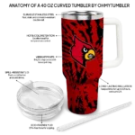 personalized louisville cardinals burst swirl red curved tumbler best selling.webp