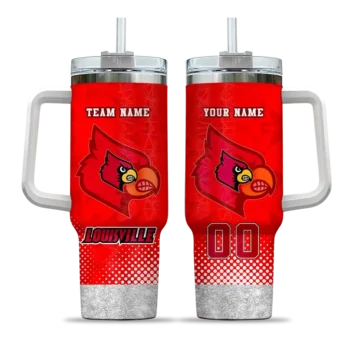 personalized louisville cardinals geometric prism red curved tumbler best selling.webp