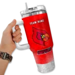 personalized louisville cardinals geometric prism red curved tumbler best selling.webp