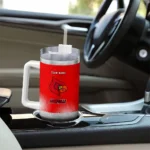 personalized louisville cardinals geometric prism red curved tumbler best selling.webp