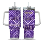 personalized lsu tigers bold diamonds purple curved tumbler best selling.webp