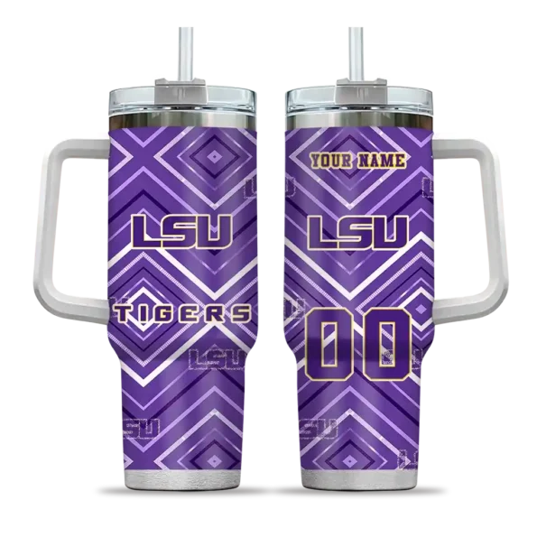 personalized lsu tigers bold diamonds purple curved tumbler best selling.webp