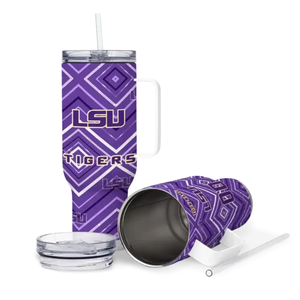 personalized lsu tigers bold diamonds purple curved tumbler high quality.webp