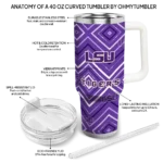 personalized lsu tigers bold diamonds purple curved tumbler best selling.webp