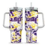 personalized lsu tigers camo mashup purple white curved tumbler best selling.webp