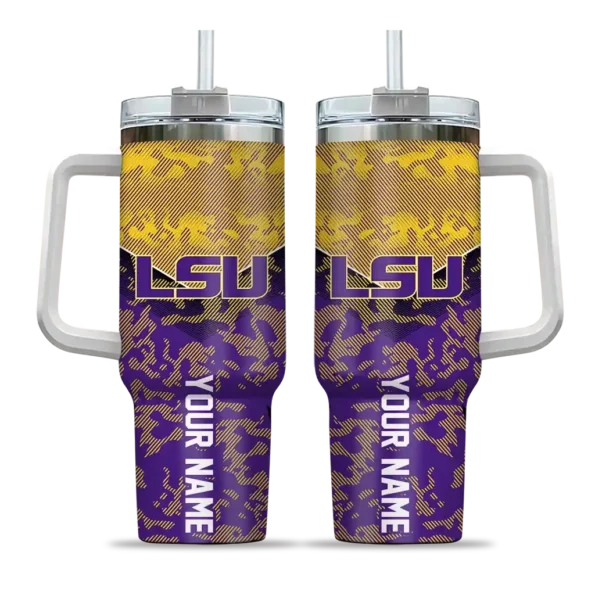 personalized lsu tigers chevron stripe purple curved tumbler best selling.webp