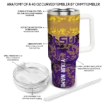 personalized lsu tigers chevron stripe purple curved tumbler best selling.webp