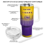 personalized lsu tigers gradient dots purple curved tumbler best selling.webp