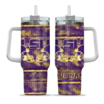 personalized lsu tigers honey streaks purple curved tumbler best selling.webp