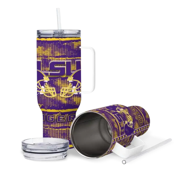 personalized lsu tigers honey streaks purple curved tumbler high quality.webp