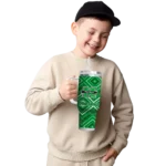 personalized marshall thundering herd bold diamonds green curved tumbler best selling.webp