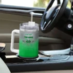 personalized marshall thundering herd gradient dots green curved tumbler best selling.webp