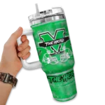 personalized marshall thundering herd honey streaks green curved tumbler best selling.webp