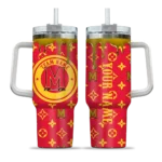 personalized maryland terrapins bullseye drips red curved tumbler best selling.webp