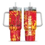 personalized maryland terrapins burst swirl red curved tumbler best selling.webp