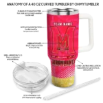 personalized maryland terrapins geometric prism red curved tumbler best selling.webp