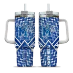 personalized memphis tigers chevron angle blue curved tumbler best selling.webp