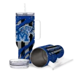 personalized memphis tigers claw cut blue black curved tumbler best selling.webp