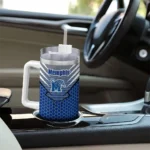 personalized memphis tigers hex texture blue curved tumbler best selling.webp