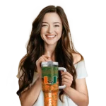 personalized miami hurricanes chevron stripe orange curved tumbler best selling.webp