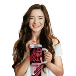 personalized miami redhawks arrow burst red curved tumbler best selling.webp