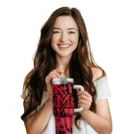 personalized miami redhawks burst swirl red curved tumbler best selling.webp