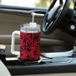 personalized miami redhawks burst swirl red curved tumbler best selling.webp