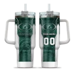 personalized michigan state spartans hexagon armor green curved tumbler best selling.webp