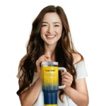 personalized michigan wolverines gradient dots blue curved tumbler best selling.webp
