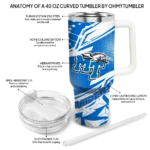 personalized middle tennessee blue raiders abstract paths blue curved tumbler best selling.webp