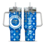 personalized middle tennessee blue raiders bullseye drips blue curved tumbler best selling.webp