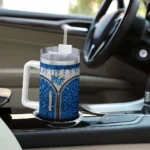 personalized middle tennessee blue raiders leopard zipper blue curved tumbler best selling.webp