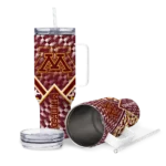 personalized minnesota golden gophers chevron angle maroon curved tumbler best selling.webp
