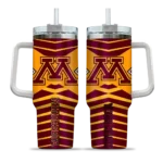 personalized minnesota golden gophers chevron layers maroon curved tumbler best selling.webp