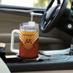 personalized minnesota golden gophers hex texture maroon curved tumbler best selling.webp
