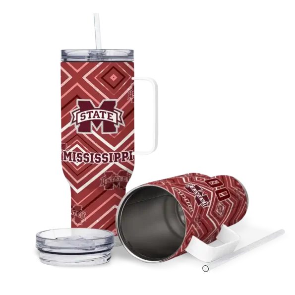 personalized mississippi state bulldogs bold diamonds maroon curved tumbler high quality.webp
