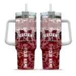 personalized mississippi state bulldogs chevron stripe maroon curved tumbler best selling.webp